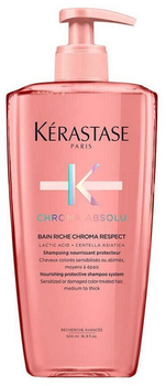 Szampon Kerastase Chroma Absolu Bain Riche Chroma Respect bogaty do włosów farbowanych średnich i grubych 500 ml (3474637090715)