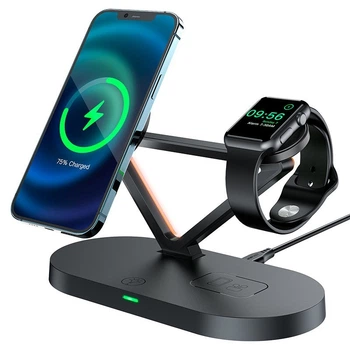 Бездротовий Зарядний Пристрій AceFast E9 3in1 Fast Wireless Charger Desktop Holder