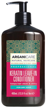 Odżywka Arganicare Keratin do suchych włosów z keratyną bez spłukiwania 400 ml (7290114145053)