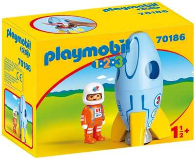 Набір фігурок Playmobil 1.2.3 Astronaut with Rocket (4008789701862)