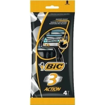 Cтанки для гоління одноразові Bic Action 3 леза 4 шт.