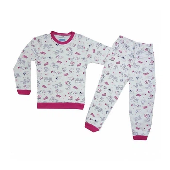 Пижама трикотажная MINNIMIX Cute bear 6 лет (116 см) белый с розовым (4523041625-1-6)