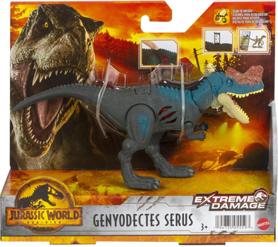 Фігурка Mattel Jurassic World Extreme Damage Dinosavroabouls With Member Members Genyodectes Serus 17 см (0194735055593)