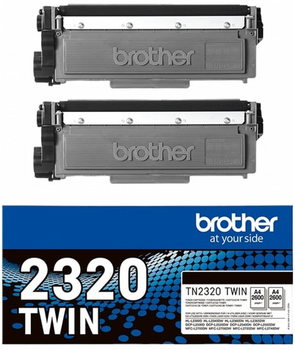 Zestaw tonerów cartridge Brother TN-2320TWIN 2 szt Black (4977766812740)