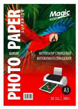 Глянцевий фотопапір A3 (20л) 300 г/м2 Magic ,папір А3 300 грам глянцевий
