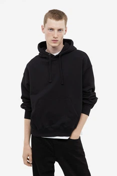 Худі оверсайз преміум якості H&M S чорний 1035203008