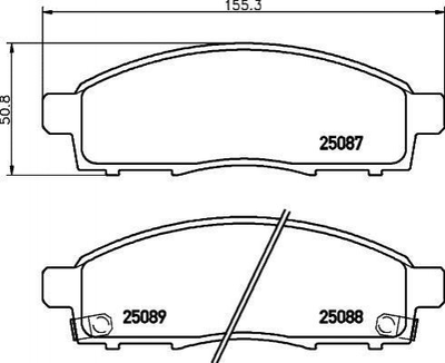 Тормозные колодки BREMBO P56102 D1060JX50B, AY040NS158, AY040NS141