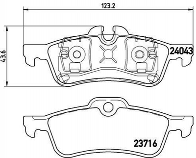 Тормозные колодки BREMBO P06032 34216770252