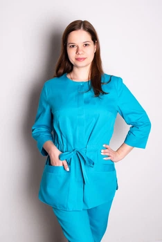 Костюм медичний жіночий Пава (коттон, бірюза, р.44-64) Марія