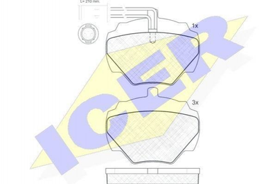 Тормозные колодки ICER 140702 Land Rover Defender, Range Rover, Discovery LR032954, RTC5762, STC1274