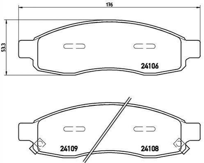 Тормозные колодки BREMBO P58 001 410607S025, 410607S027, 4108075025