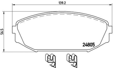 Тормозные колодки BREMBO P28049 43022S3VA01, 43022S3VA02, 43022S3VA00