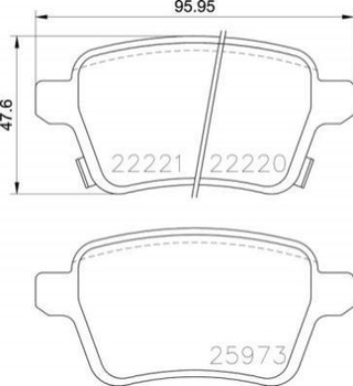 Тормозные колодки BREMBO P59 086 Opel CORSA 95517078, 1605285