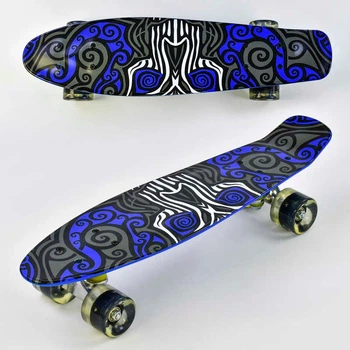 Пенни борд детский со светящимися колесами Best Board, доска=55см, колёса PU, d=6см