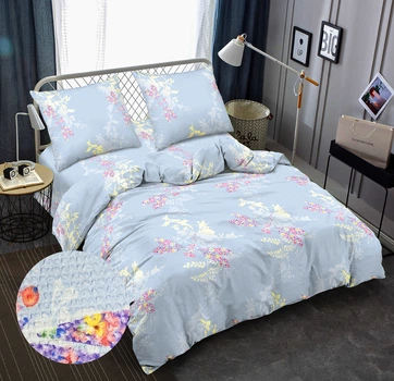 Комплект постельного белья Zastelli Двуспальный 175х210 см JH5915-11 Стрекоза Жатка (2100000283781)