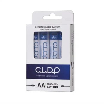Батарейки AA аккумуляторные с разъемом USB Type-C от CLDP на 1.6V/2000mWh - 4 ШТ