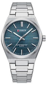 Чоловічий годинник Curren 8439 Silver-Blue