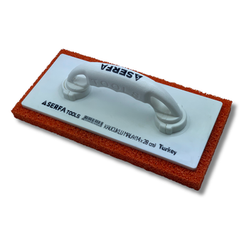 Терка с каучуковой губкой пластиковая 14/28 см Rubber Float, белая (456)