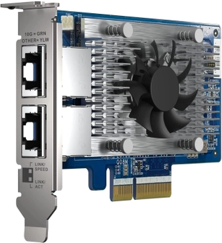 Мережева карта QNAP Dual-port RJ45 10GbE PCIe Gen3 x4 (QXG-10G2T-X710)