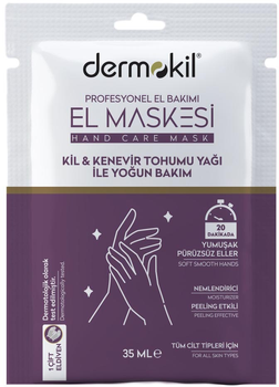 Maska do dłoni Dermokil Peeling Hand Mask peelingująca Clay&Hemp Oil 35 ml (8697916008187)