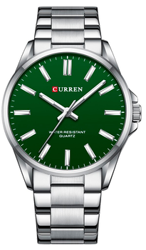 Мужские часы Curren 9090 Silver-Green