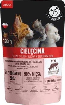 Вологий корм для котів Pet Republic Філе телятини в соусі 100 г (5904316130190)