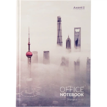 Книга записна Axent City Shanghai 8423-24-A, A4, 210x295 мм, 192 аркуша, клітинка, тверда обкладинка