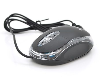 Мышь Merlion MS-Zero, длина кабеля 115см, 2 кнопки+scroll, Black
