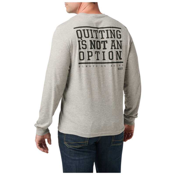 Футболка з довгим рукавом 5.11 QUITTING IS NOT AN OPTION LONG SLEEVE TEE 76313 Medium, Heather Grey