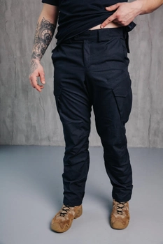 Мужские крепкие брюки «Kayman» темно-синий ГСЧС с усиленными зонами и накладными карманами Rip-stop 36-32