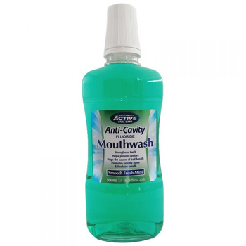 Ополіскувач для ротової порожнини Active Oral Care Fluoride Mouthwash Fresh Mint з фтором 500 мл (5012251609845)