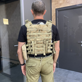 Плитоноска з об'ємними підсумками, Жандарм, з системою МОЛЛІ, MIKADO, plate carrier molle placard