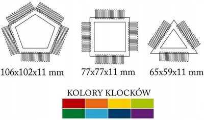 Klocki konstrukcyjne Askato Creative Blocks Kształty przestrzenne 32 elementy (6901440102191)
