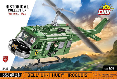 Klocki konstrukcyjne Cobi Bell UH-1 Huey Iroquois 656 elementów (5902251024239)