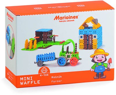 Klocki konstrukcyjne Marioinex Mini Waffle Rolnik 184 elementy (5903033902561)