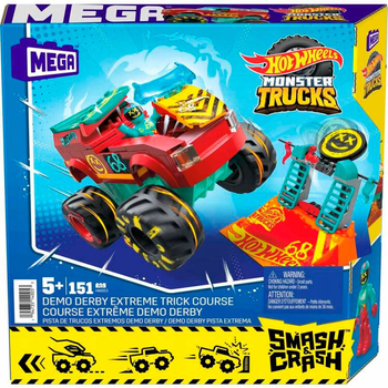 Klocki konstrukcyjne Mega Bloks Hot Wheels Monster Trucks Demo Derby 151 element (194735140053)