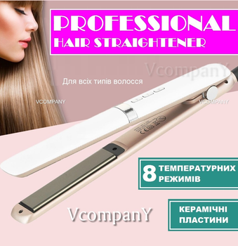 Профессиональная плойка для выпрямления волос VGR Hair Straightener утюжок с керамичным покрытием