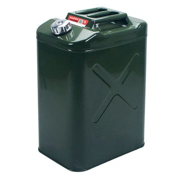 Канистра для топлива Merlion YTHSFX40L, металлическая с клапаном +гибкая лейка, 40л