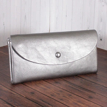 Кошелек C-8460A-silvery-grey Серебристо-серый