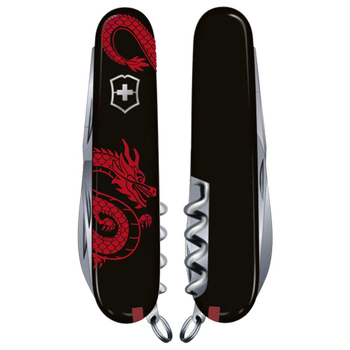Швейцарский нож Victorinox SPARTAN ZODIAC 91мм/12 функций, Красный дракон