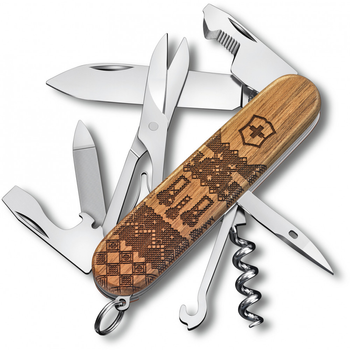 Швейцарский нож Victorinox COMPANION Wood Swiss Spirit LE 2023 91мм/13 функций, ореховые накладки