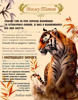 Плед 3D со своими пожеланиями "Сили і захисту" папе 11909 135х160 см