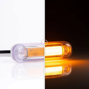 Ліхтар габаритний Fristom жовтий з кабелем FT-045 Z LED