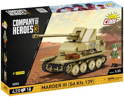 Konstruktor Cobi Company of Heroes 3 Marder III Sd Kfz 139 420 elementów (5902251030506)