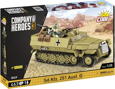 Konstruktor Cobi Company of Heroes 3 Sd Kfz 251 Ausf D 463 elementy (5902251030490)