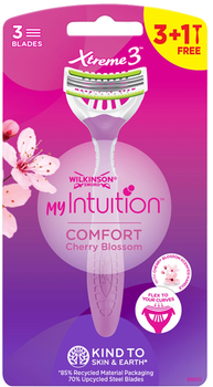Набір бритв Wilkinson My Intuition Xtreme3 Comfort Cherry Blossom для жінок 4 шт (4027800318308)