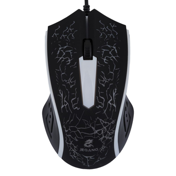 Игровая Компьютерная проводная мышка JEQANG JM-812 с подсветкой Чёрная 1200DPI