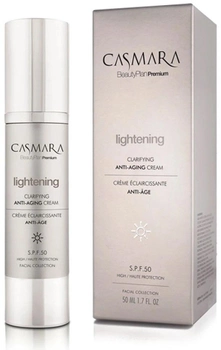 Anti-Aging Cream SPF50 Casmara lightening clarifying rozjaśniający krem przeciwzmarszczkowy 50 ml (8436561410675)