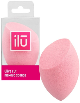 Gąbka do makijażu ścięta Ilu Sponge Olive Cut Pink różowa (5903018901145)
