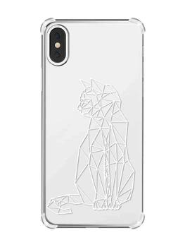 Чехол с утолщёнными углами на iPhone X/Xs :: Кошечка (принт 125)